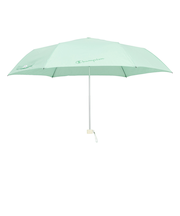 チャンピオン（CHAMPION）雨傘 折りたたみ傘 くすみ無地 55cm 耐風 CHL71MN55 GR グリーン シンプル ミニ折傘 手開き式