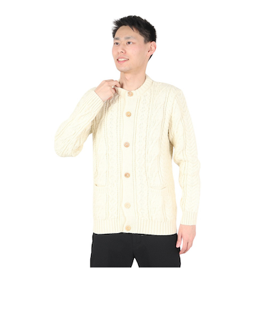 ケリーウーレンミルズ（KERRY WOOLLEN MILLS）アラン ケーブル クルー セーター KW-0005 Pure Aran
