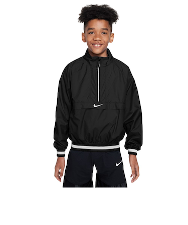 ナイキ(NIKE)長袖 ハーフジップ ジャケット バスケットボールウェア ボーイズ RPL フープス FN8318-010