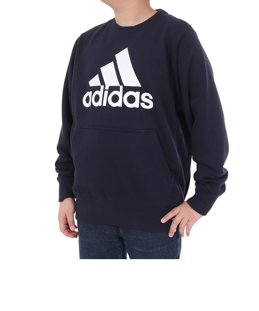 アディダス（adidas）ジュニア エッセンシャルズ プラス ビッグロゴ クルーネックスウェット KWF35-JE1726
