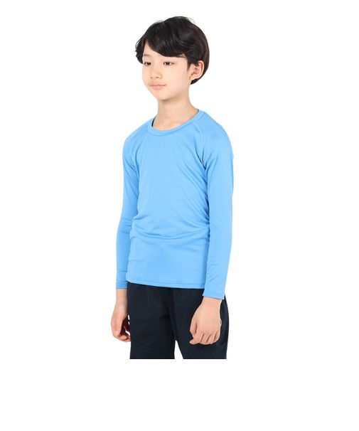 デュアリグ(DUARIG)サッカーウェア ジュニア ドライプラス ストレッチ 丸首長袖Tシャツ 3F0011-SCWR-742ES SAX