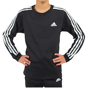 アディダス（adidas）Tシャツ ｔシャツ 長袖  カットソー エッセンシャルズ プラス スリーストライプス KWF31-JE1702 ロンT 黒