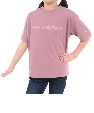 ニューバランス（new balance）ジュニア 吸水速乾 Linear logo 半袖Tシャツ ABT45062RSE