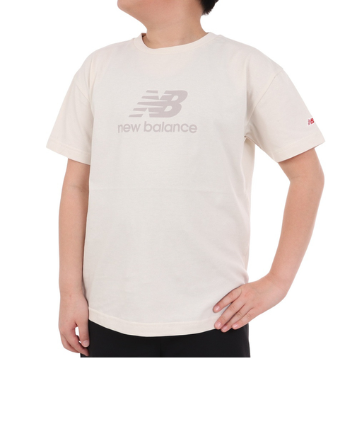 ニューバランス（new balance）ジュニア 吸水速乾 Stacked logo 半袖Tシャツ ABT45065LEN