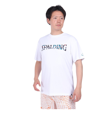 スポルディング（SPALDING）バスケットボールウェア Tシャツ オーバーラップド カモ ロゴ SMT24004 速乾 UVカット