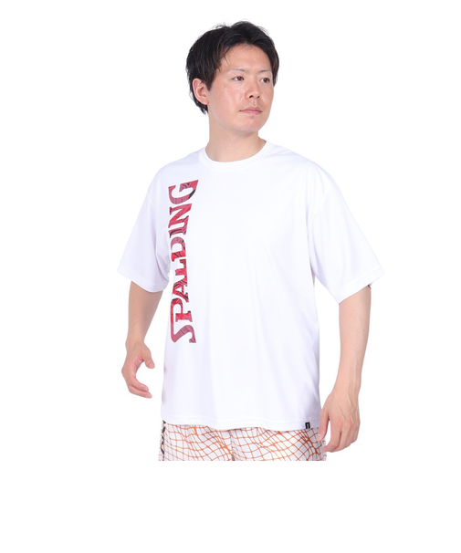スポルディング（SPALDING）バスケットボールウェア Tシャツ ネオン トロピカル ロゴ SMT24010 速乾 UVカット