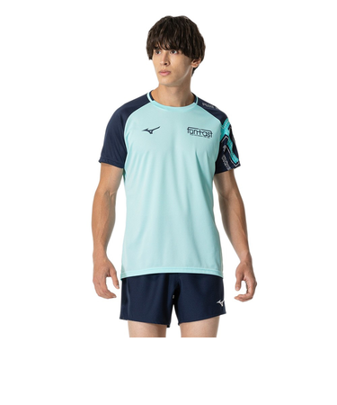 ミズノ（MIZUNO）バレーボールウェア Funtastプラクティスシャツ 半袖Tシャツ V2MAB10120 速乾