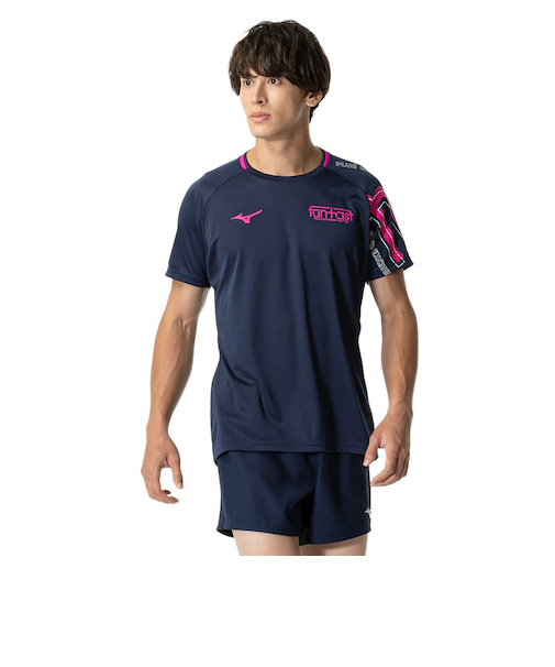ミズノ（MIZUNO）バレーボールウェア Funtastプラクティスシャツ 半袖Tシャツ V2MAB10187 速乾