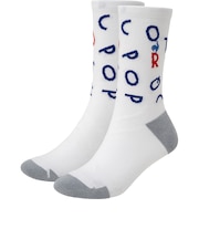ルコックスポルティフ（lecoqsportif）テニス ソックス MoveSox 総柄 ミドル丈 QMAXJB11 WHBL