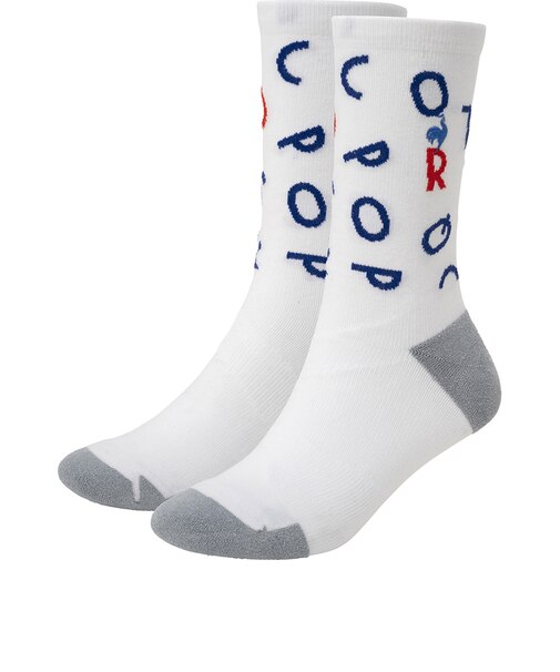 ルコックスポルティフ（lecoqsportif）テニス ソックス MoveSox 総柄 ミドル丈 QMAXJB11 WHBL