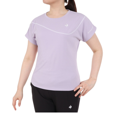 ルコックスポルティフ（lecoqsportif）テニスウェア レディース サンスクリーンゲームシャツ QTWXJA07 PP 速乾