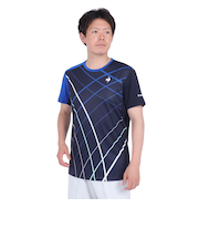 ルコックスポルティフ（lecoqsportif）テニスウェア サンスクリーングラフィックゲームシャツ QTMXJA90 NV 速乾