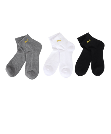プーマ（PUMA）クォーターソックス 3足組 23～25cm 3563043-03-235