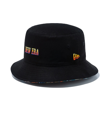 ニューエラ（NEW ERA）帽子 バケット01 リバーシブル ストリートファイター2 ステージ ブラック オールオーバープリント 14125277