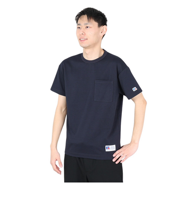 ラッセル（RUSSELL）プレーティング 半袖ワイドTシャツ RBM24S0001 NVY