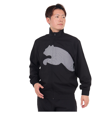 プーマ（PUMA）TRAIN BIG CAT ウーブンフルジップジャケット 525563 01 BLK