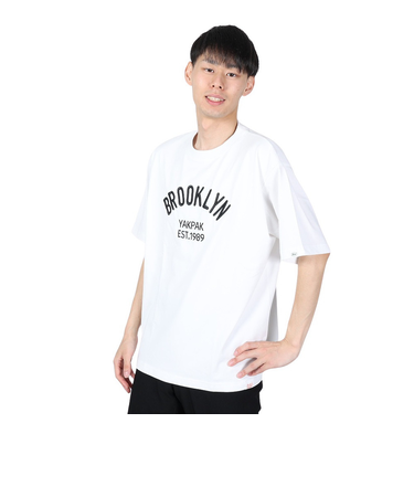 ヤックパック（YAK PAK）厚盛刺繍 半袖Tシャツ 4510005-07 WHT