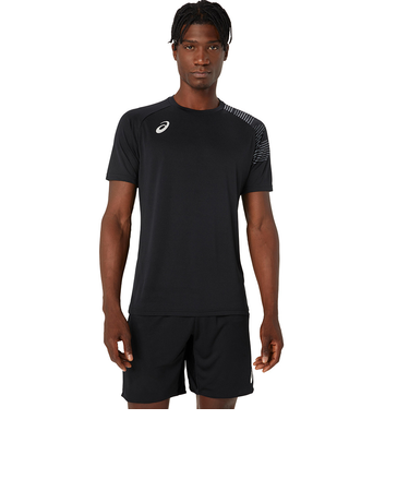 アシックス（ASICS）バレーボールウェア ドライプリント半袖シャツ 2053A160.002 速乾