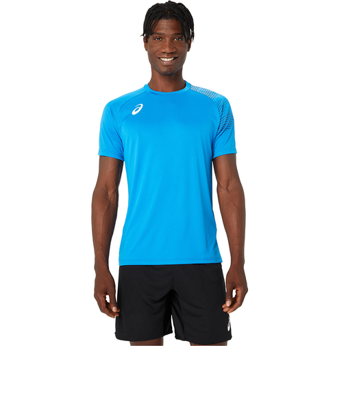 アシックス（ASICS）バレーボールウェア ドライプリント半袖シャツ 2053A160.402 速乾