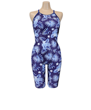 フィットネス水着 レディース 水泳 H-バックオールインワン Flowers Bloom TROPICAL RA RA124-STROPP NVBL