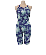 フィットネス水着 レディース 水泳 H-バックオールインワン Flowers Bloom TROPICAL RA RA124-STROPP NVGN