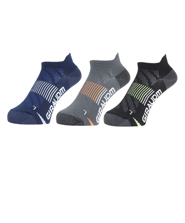 ストロングハイバソックス CGYNVYBLK 3足組 SK4S0186-WA895-GRYW