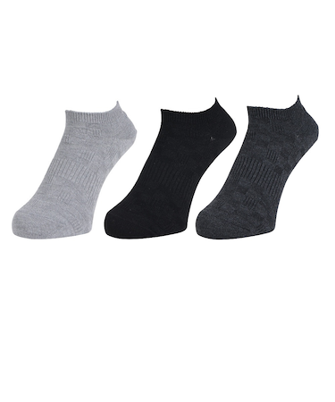 クー（Coo.）消臭ショート丈ソックス 3足組 GRYCGYBLK 894NN3OK0077