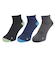 ストロングアンクルソックス 3足組 BLKBLUGRN SK3S0066-WA894-GROK