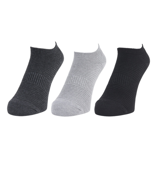 クー（Coo.）消臭ショート丈ソックス 3足組 GRYCGYBLK 894NN3OK0076