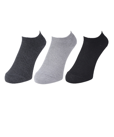 クー（Coo.）消臭ショート丈ソックス 3足組 GRYCGYBLK 895NN3OK0068