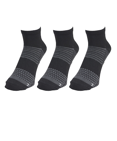 クールアンクルソックス 3足組 BLK SK4S0203-WA894-GRYW