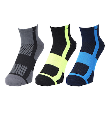 デオアンクルソックス 3足組 CGYNVYBLK SK4S0218-WA894-GRYW