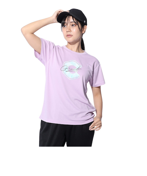 ドライプラス プリントメッシュ Tシャツ CT4S0055-TR864-GRCD PUL