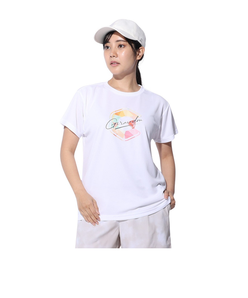 ドライプラス プリントメッシュ Tシャツ CT4S0055-TR864-GRCD WHT