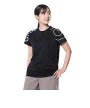 ドライプラス プリントメッシュ Tシャツ CT4S0056-TR864-GRCD BLK