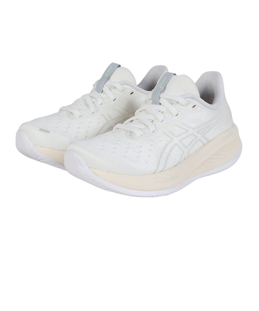 アシックス（ASICS）ランニングシューズ ゲルキュムラス26 ホワイト 1012B599.101 スニーカー ジョギング クッション性 軽量