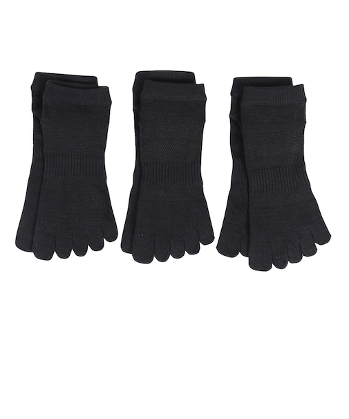 クー(Coo.)消臭5本指ソックス 3足組 BLK 894NN3OK0075