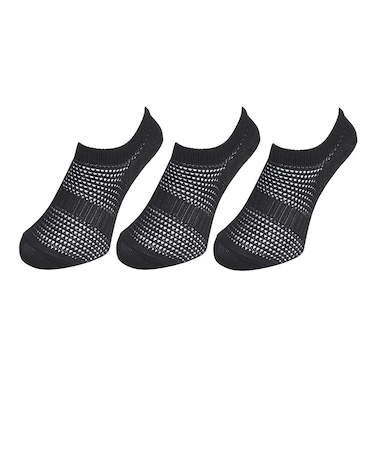 クー（Coo.）接触冷感 HM スニーカーインソックス 3足組 BLK 895NN3OK0024