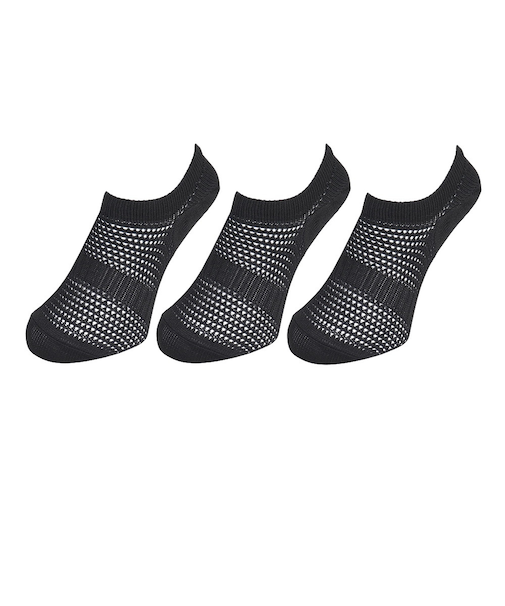 クー（Coo.）接触冷感 HM スニーカーインソックス 3足組 BLK 895NN3OK0024