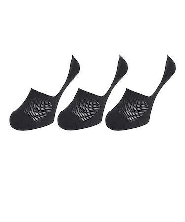 クー（Coo.）接触冷感 HM カバーソックス 3足組 BLK 895NN3OK0030