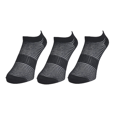 クー（Coo.）接触冷感 HM ショートソックス 3足組 BLK 895NN3OK0032