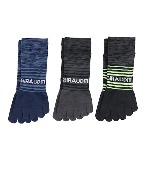 ストロング5本指ソックス 3足組 BLKNVYYEL SK3S0072-WA894-GROK