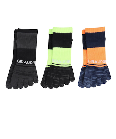 ストロング5本指ソックス 3足組 YELORGBLK SK3S0075-WA894-GROK