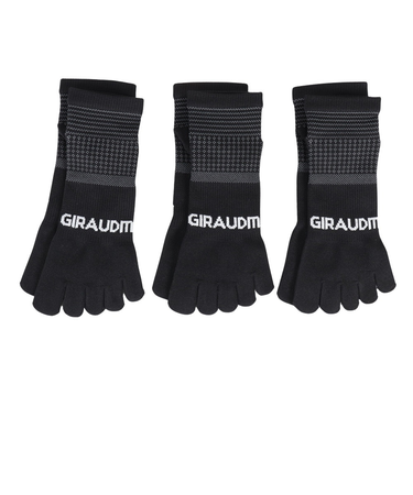 クール 5本指ソックス 3足組 25～28cm BLK SK4S0206-WA894-GRYW