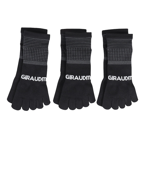 クール 5本指ソックス 3足組 25～28cm BLK SK4S0206-WA894-GRYW