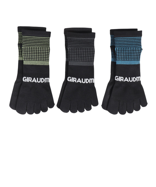 クール 5本指ソックス 3足組 25～28cm YELBLUGRY SK4S0207-WA894-GRYW