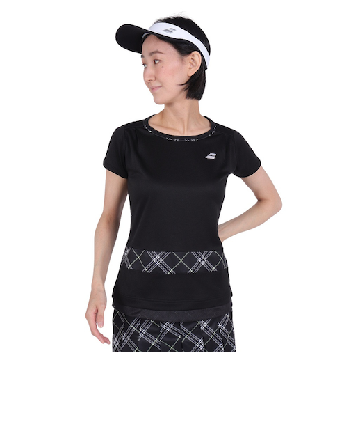 バボラ（BABOLAT）テニスウェア レディース PURE ショートスリーブ シャツ BWG4328 BK00