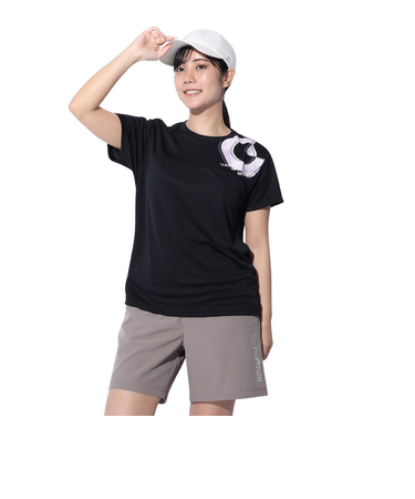 ドライプラス プリント メッシュ Tシャツ CT4S0054-TR864-GRCD BLK