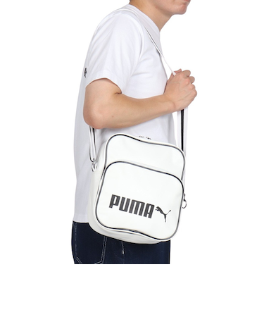プーマ(PUMA)ショルダーバッグ ポータブル エナメルショルダーバッグ 白 12L 09098801 肩掛け ショルダー 通学