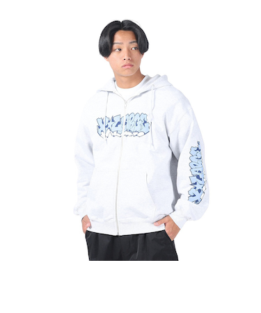 エクストララージ（XLARGE）グラフィック ジップアップ フーデ スウェットシャツ 101241012015-ASH